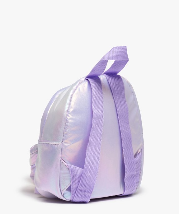 Sac à dos fille en matière scintillante avec motif cœur vue2 - GEMO (ENFANT) - GEMO