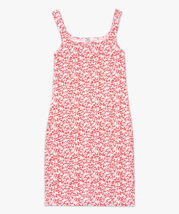 Robe femme en maille moulante fleurie vue4 - GEMO(FEMME PAP) - GEMO