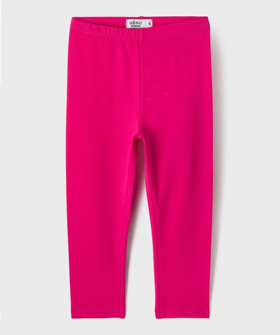 Legging 7/8ème uni à taille élastiquée fille vue4 - GEMO (ENFANT) - GEMO
