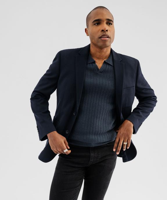 Veste de costume texturée 2 boutons homme vue1 - GEMO 4G HOMME - GEMO