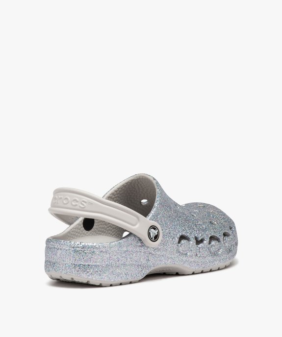 Sabots souples femme dessus perforé à paillettes Baya Glisser - Crocs vue4 - CROCS - GEMO
