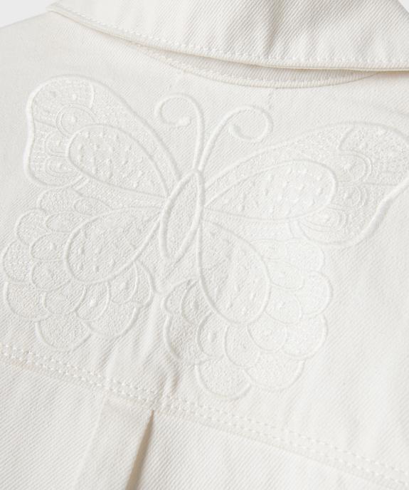 Veste fille en twill de coton brodée fille vue4 - GEMO (ENFANT) - GEMO