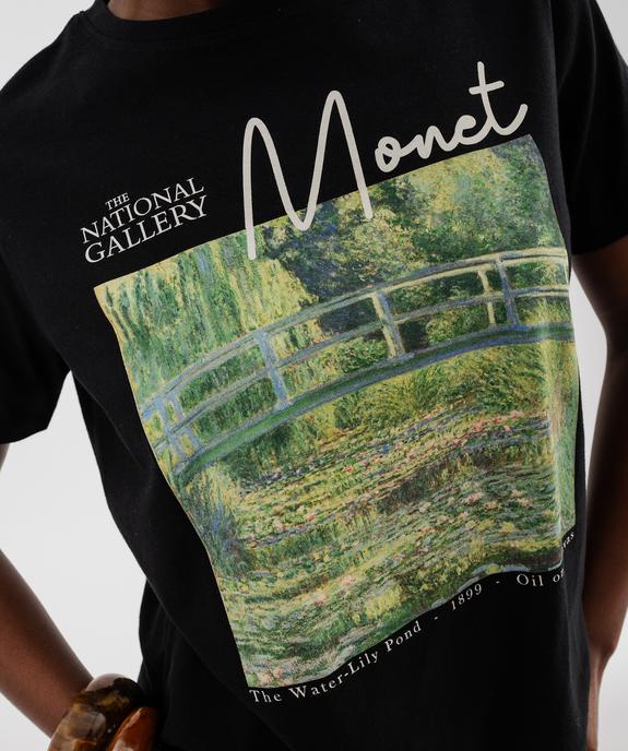 Tee-shirt manches courtes en coton imprimé femme - The National Gallery vue2 - NATIONAL GALERY - GEMO