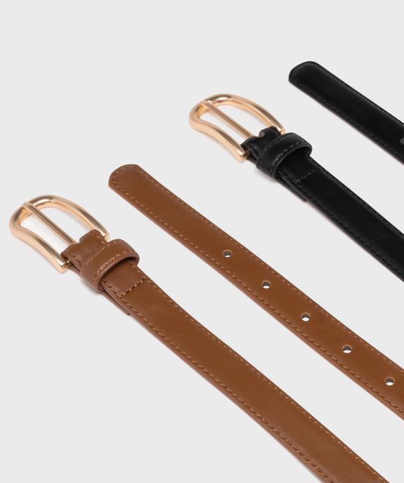Ceinture fine femme (lot de 2) vue2 - GEMO (ACCESS) - GEMO
