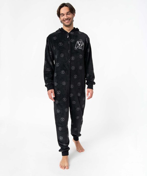 Combinaison pyjama homme en velours imprimé – X-Box vue1 - XBOX - GEMO