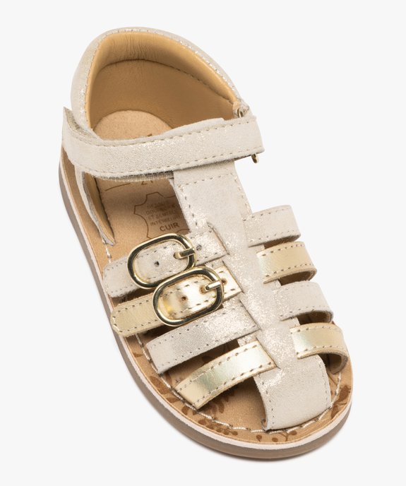Sandales en cuir métallisé à brides bébé fille - NA! vue5 - NA! GEMO FOR GOOD - GEMO
