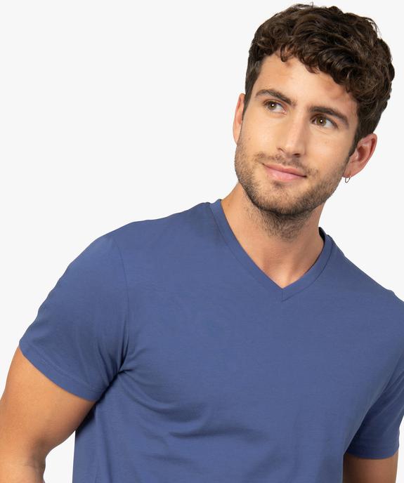 Tee-shirt homme à manches courtes et col V vue2 - GEMO (HOMME) - GEMO
