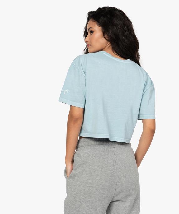 Tee-shirt femme crop-top style vintage - Camps vue3 - CAMPS UNITED - GEMO