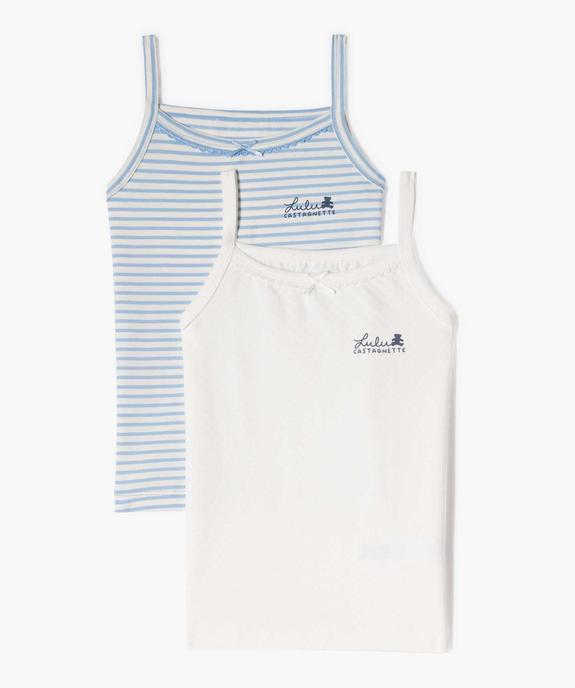 Débardeur lingerie à fines bretelles fille (lot de 2) - LuluCastagnette vue1 - LULU CASTAGNETTE GEMO FOR GOOD - GEMO