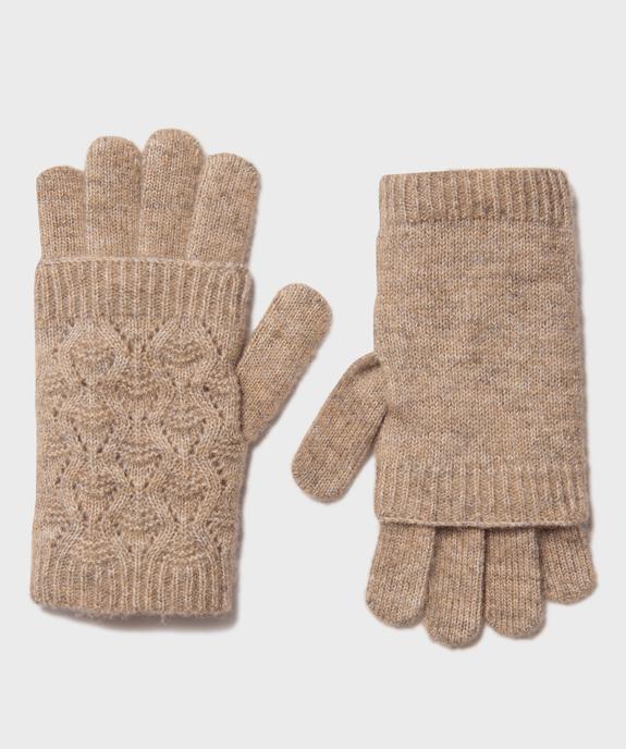 Gants mitaines en maille fantaisie femme vue1 - GEMO (ACCESS) - GEMO