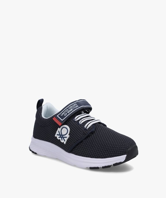 Baskets garçon running dessus maille unie - Benetton vue2 - BENETTON - GEMO