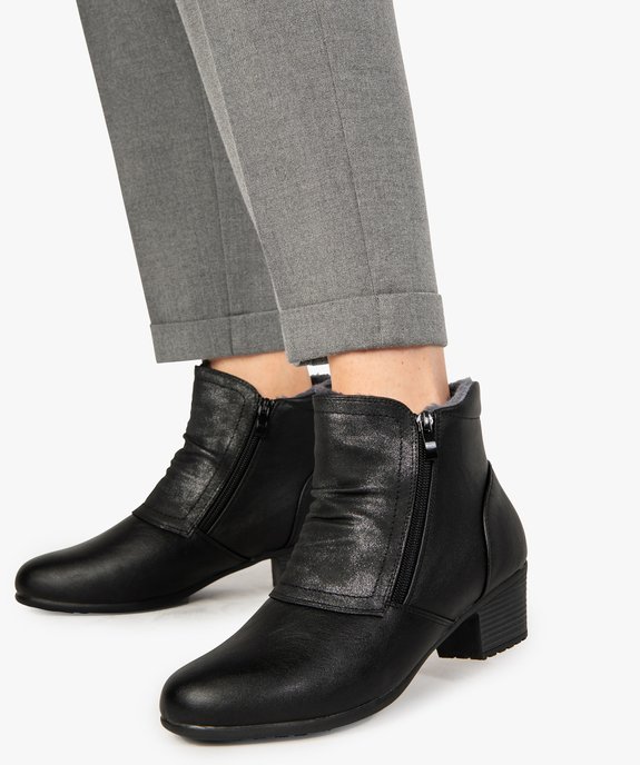 Boots femme confort à talon avec doublure douce vue1 - GEMO (CONFORT) - GEMO