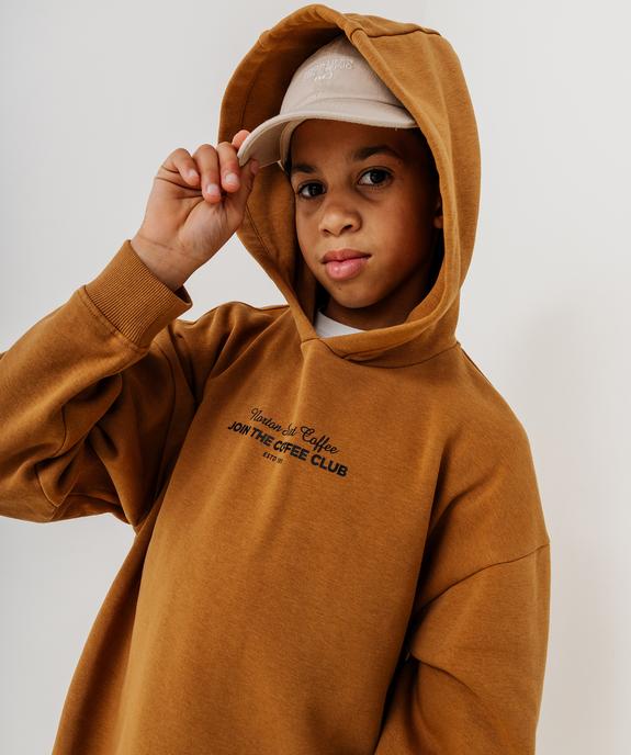 Sweat à capuche avec motif dos garçon vue1 - GEMO 4G GARCON - GEMO