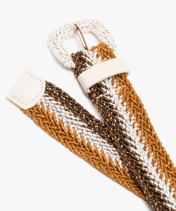 Ceinture femme tressée tricolore vue2 - GEMO (ACCESS) - GEMO
