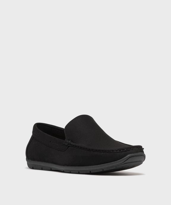 Mocassins en suédine et semelle intérieure cuir homme vue2 - URBAN STEPS - GEMO