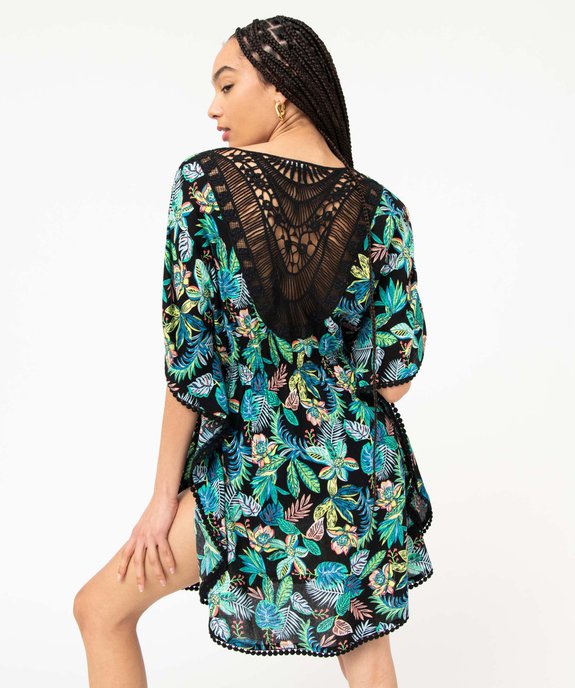 Robe de plage femme avec dos en dentelle vue3 - GEMO (PLAGE) - GEMO