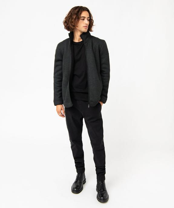 Sweat zippé col montant doublure sherpa homme vue5 - KENSINGTON - GEMO