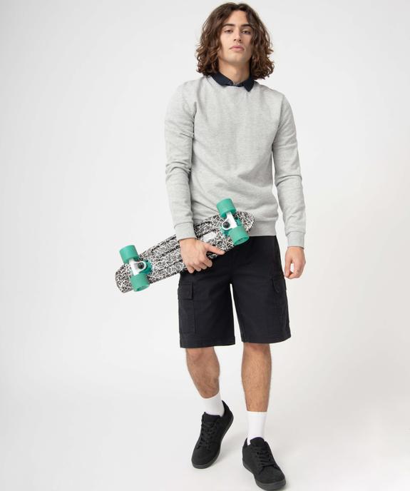 Bermuda  homme coupe cargo à taille élastiquée vue5 - GEMO (HOMME) - GEMO