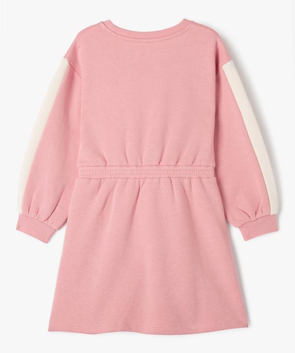 Robe sweat avec taille élastique fille vue3 - GEMO 4G FILLE - GEMO