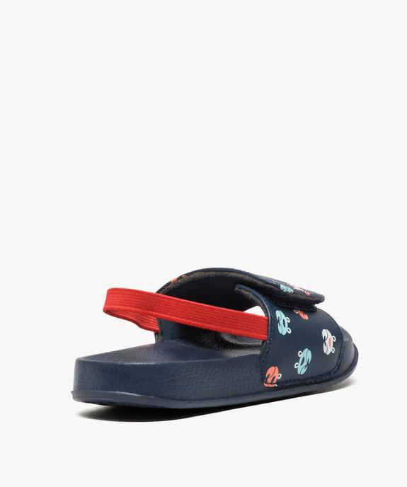 Tongs enfant à bandeau imprimé et élastique de maintien vue4 - GEMO (PLAGE) - GEMO