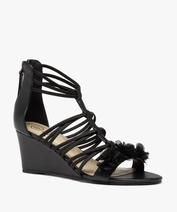 Sandales femme compensées avec contrefort fermé vue2 - GEMO(URBAIN) - GEMO