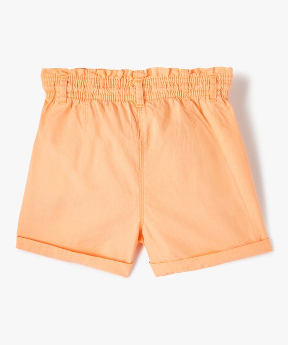 Short fille ample à taille élastiquée et broderies - LuluCastagnette vue3 - LULUCASTAGNETTE - GEMO