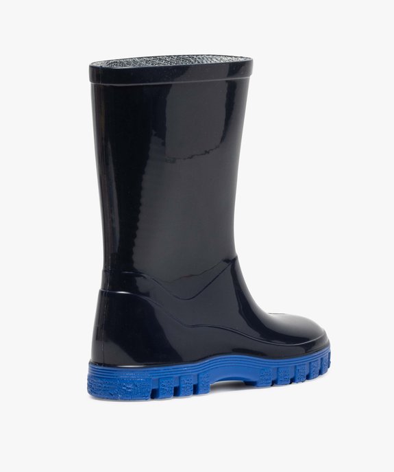 Bottes de pluie garçon à semelle crantée colorée vue4 - GEMO (ENFANT) - GEMO