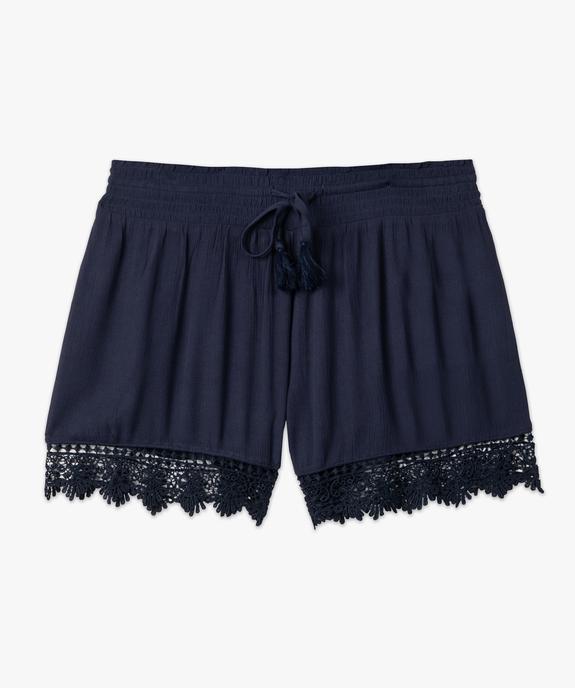 Short de plage avec finitions brodées femme vue4 - GEMO 4G FEMME - GEMO