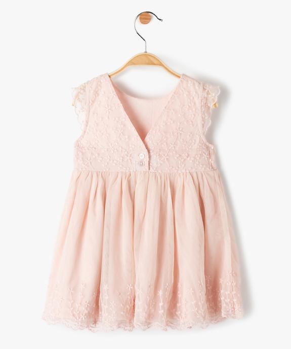 Robe de cérémonie bébé fille en tulle vue3 - GEMO(BEBE DEBT) - GEMO