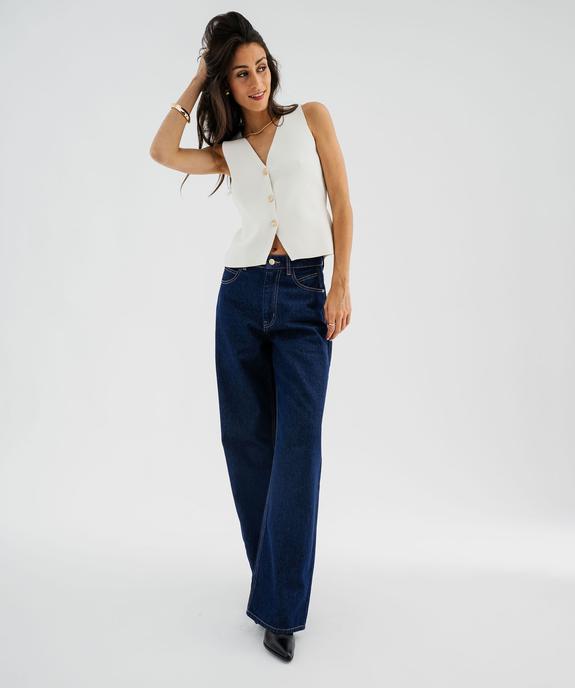 Débardeur boutonné en maille tricotée femme vue2 - GEMO(FEMME PAP) - GEMO