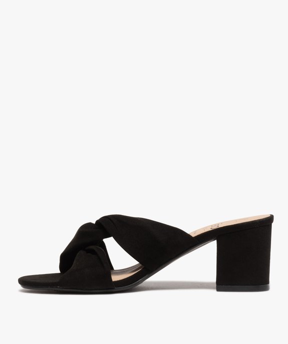 Mules femme unies à talon carré - Coupe pied large vue3 - GEMO(URBAIN) - GEMO