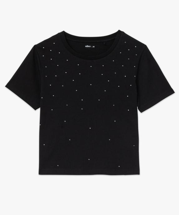 Tee-shirt manches courtes avec studs femme vue4 - GEMO(FEMME PAP) - GEMO