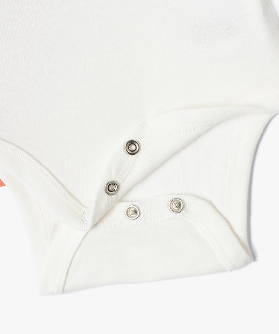 Bodies bébé à manches longues avec encolure américaine vue3 - GEMO 4G BEBE - GEMO