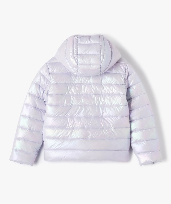 Doudoune fille à capuche pastel nacré vue5 - GEMO (ENFANT) - GEMO