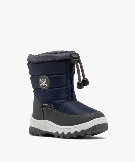 Après-ski bébé garçon fourrés avec zip central et bouton auto-bloquant vue2 - ATHLETIC - GEMO