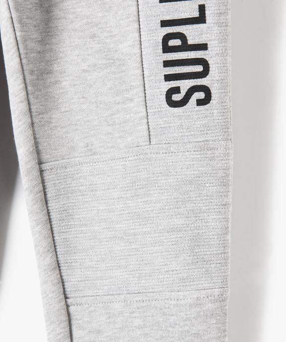 Jogging garçon chiné avec empiècements renforcés aux genoux vue2 - GEMO (ENFANT) - GEMO