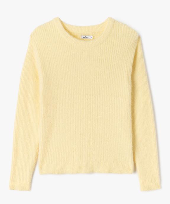 Pull en maille duveteuse à col rond fille vue1 - GEMO (JUNIOR) - GEMO