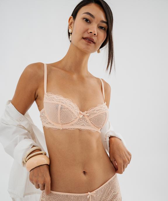 Soutien-gorge à armatures forme corbeille en dentelle vue5 - GEMO(HOMWR FEM) - GEMO