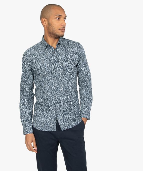 Chemise homme cintrée motif graphique vue1 - GEMO (HOMME) - GEMO
