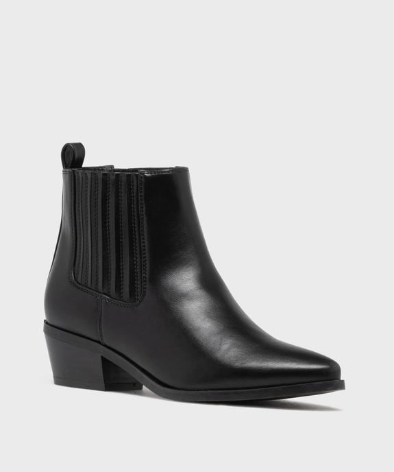 Boots Chelsea esprit Santiag femme - Follow Me vue2 - FOLLOW ME - GEMO