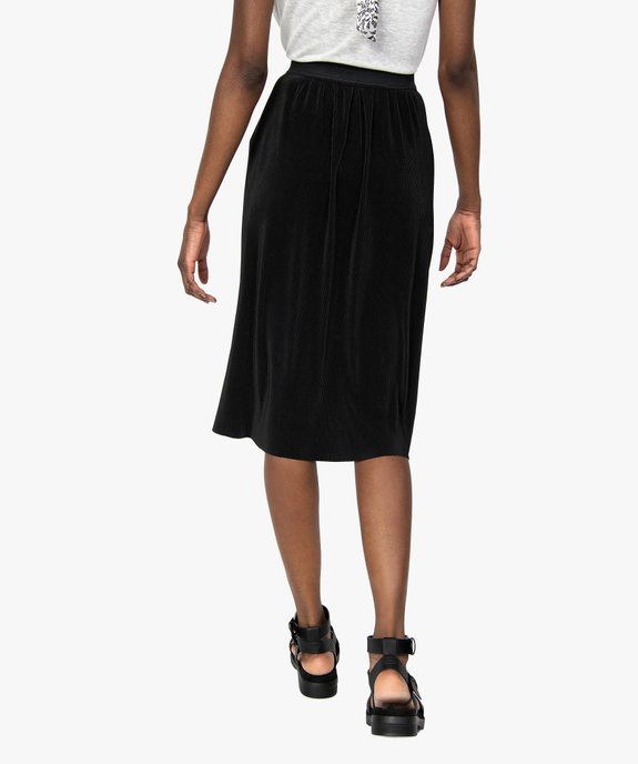 Jupe femme plissée forme portefeuille vue3 - GEMO(FEMME PAP) - GEMO