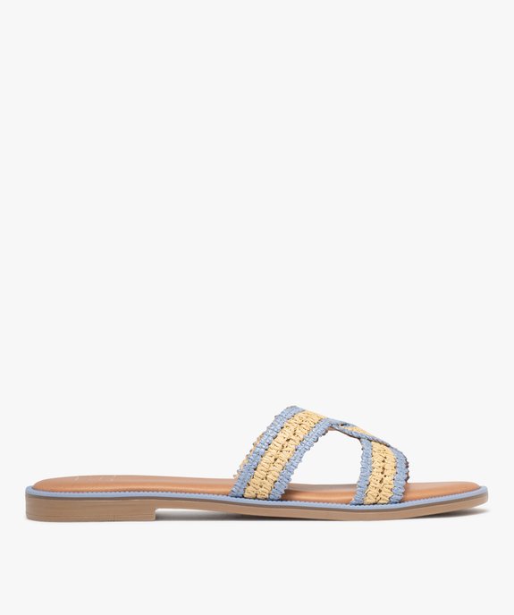Mules plates à brides tressées et croisées femme  vue2 - FOLLOW ME - GEMO