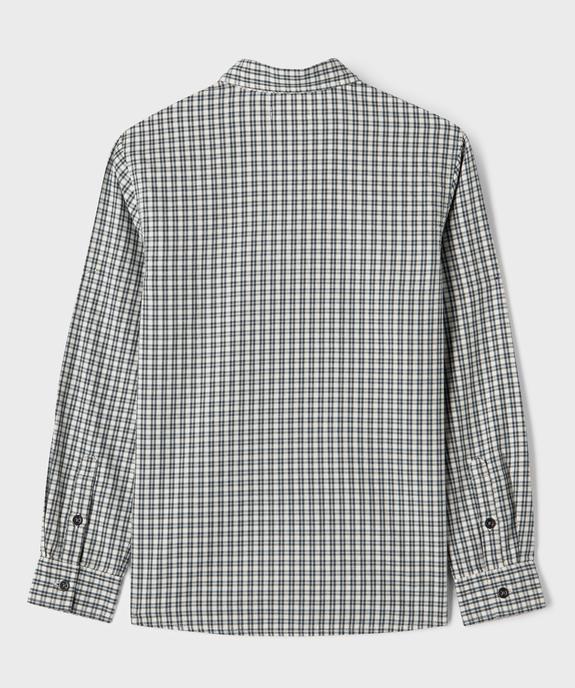 Chemise à carreaux en coton garçon vue3 - GEMO (JUNIOR) - GEMO