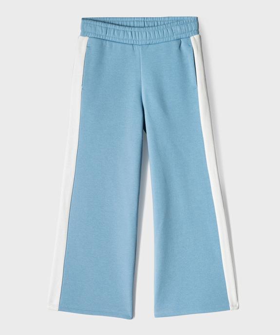 Pantalon de jogging avec bandes contrastantes fille vue2 - GEMO 4G FILLE - GEMO