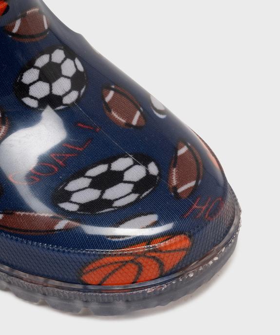 Bottes de pluie à motifs ballons garçon - 5 Miles vue6 - 5 MILES - GEMO