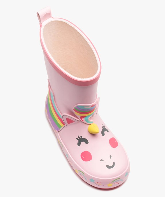 Bottes de pluie fille en caoutchouc fantaisie licorne vue6 - LOVELY WINGS - GEMO