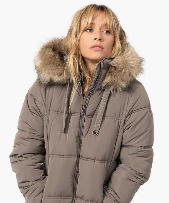 Blouson femme matelassé avec capuche amovible vue2 - GEMO(FEMME PAP) - GEMO