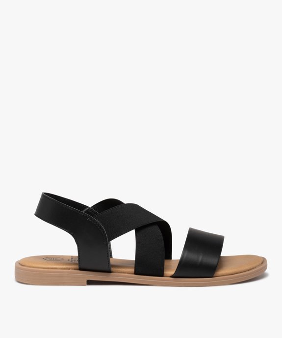 Sandales femme à talon plat et brides élastiques unies  vue1 - VALENTINA BALDA - GEMO