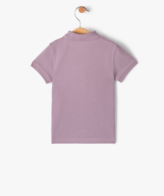 Polo bébé garçon à manches courtes motif animal brodé vue3 - GEMO(BEBE DEBT) - GEMO