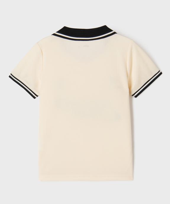 Tee-shirt manches courtes en maille style maillot de foot garçon vue3 - GEMO (ENFANT) - GEMO
